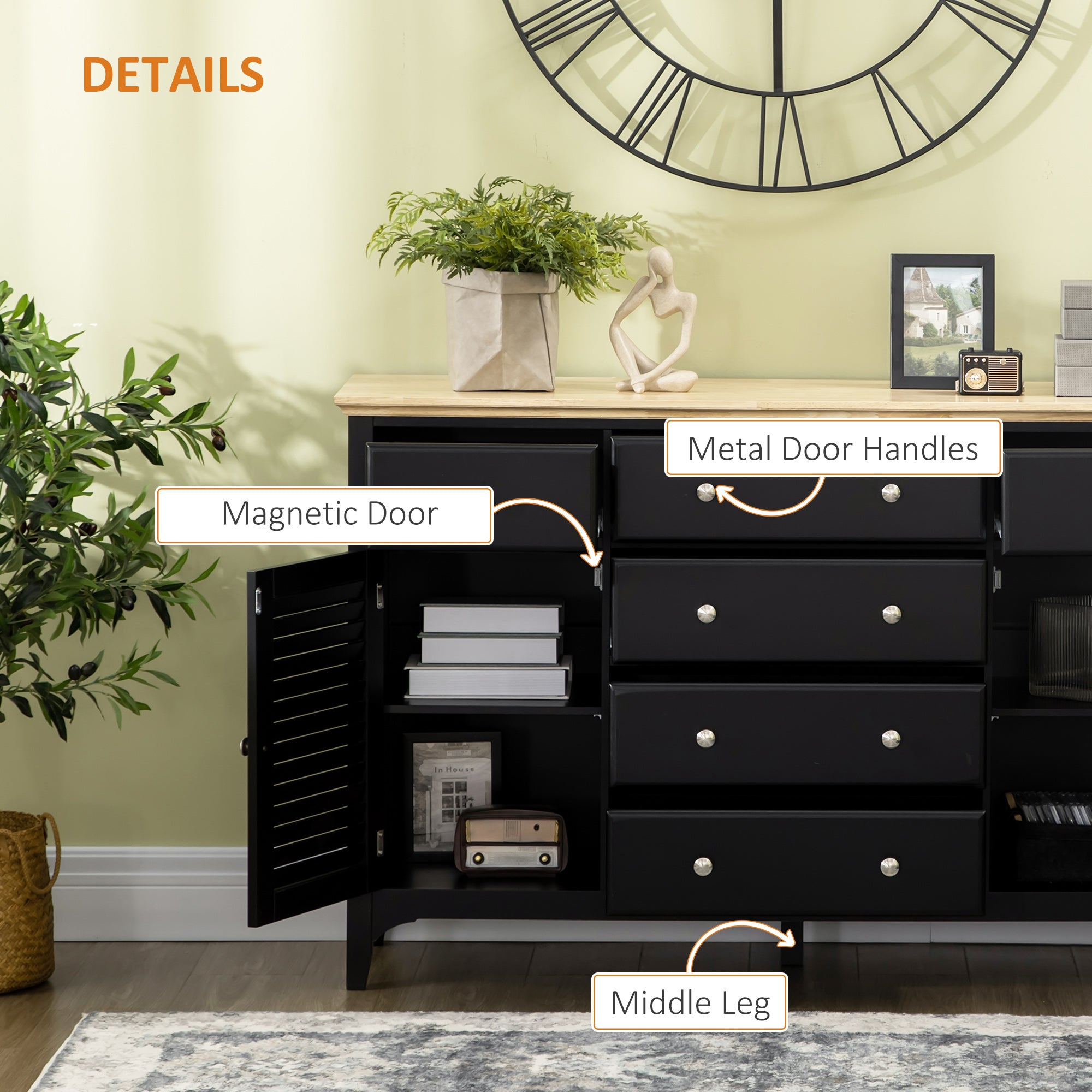 Sideboard Buffet Cabinet with Storage Drawers