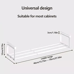 Adjustable And Expandable Shoe Rack, Stackable Iron Shoe Rack, Space Saving Hanging Rack, Suitable For Home Shoe Cabinet Storage, Bottom Basket, Wardrobe, Cabinet, Bathroom Sink C