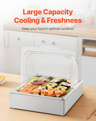 Countertop Food Serving Display Container Condiment Dispenser Tray With Lid