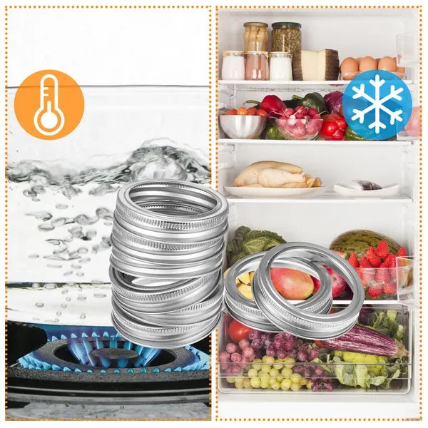 24 Pcs Regular Mouth Canning Jar Metal Rings