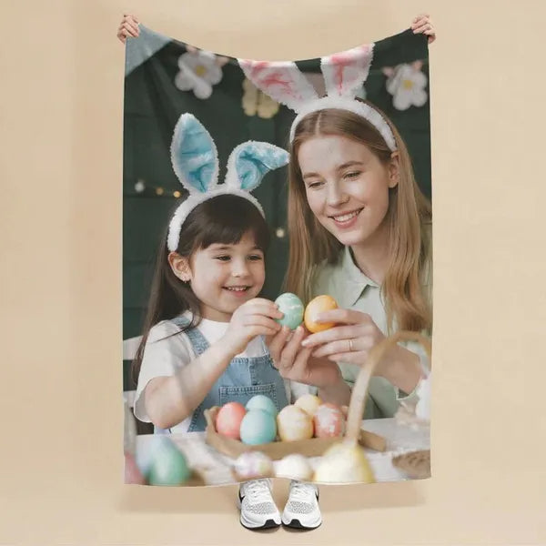 Custom Blankets Flannel With Photo Upload For Mother's Day - Must Upload The Image