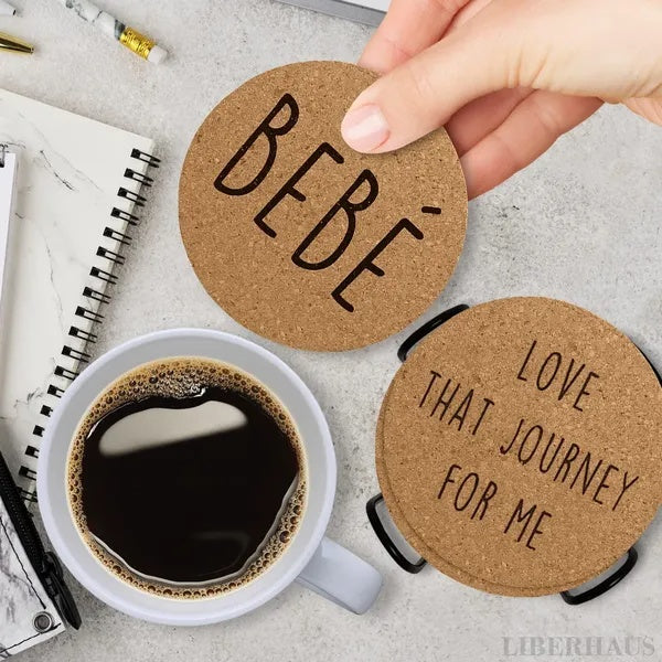 Cork Coasters For Drinks Coasters Set Of 6 With Holder Funny Coasters For Adults Cup Coasters For Coffee Table Home Bar Wedding Absorbent Coasters Mat Cups Cool Decor Unique Coaster Gift