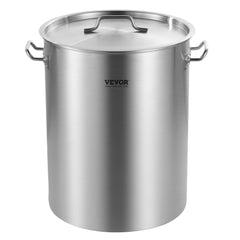 36QT Stainless Steel Stockpot Cooking Kitchen Sauce Pot With Basket Lid Handle