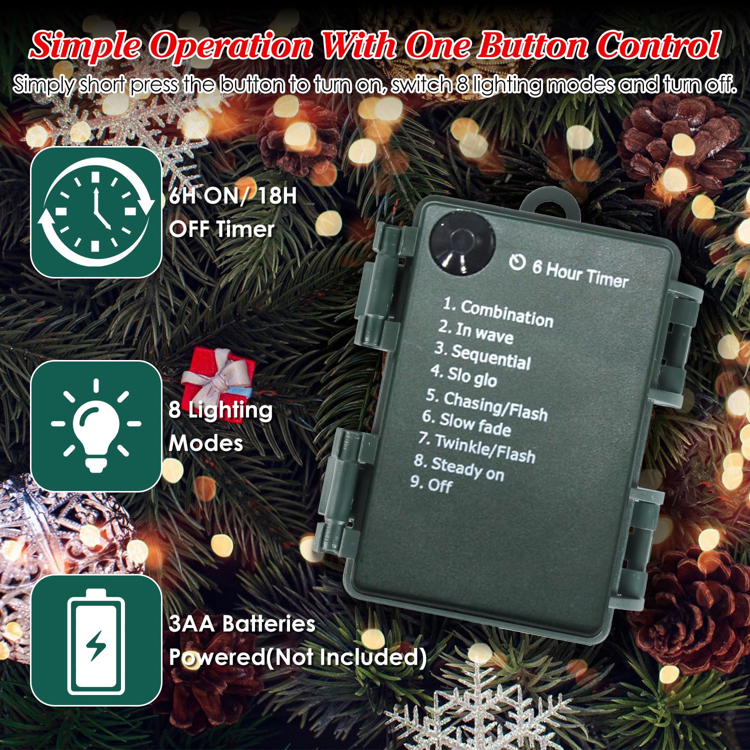 2Pcs Solar Powered Lighted Christmas Tree Urn Filler With Light Artificial Xmas Trees Light With Berries Decor Balls