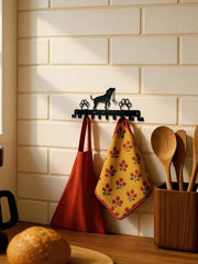 Farmhouse Style Dog Hooks Wall Decor - Rustic Wooden Coat Rack & Key Holder
