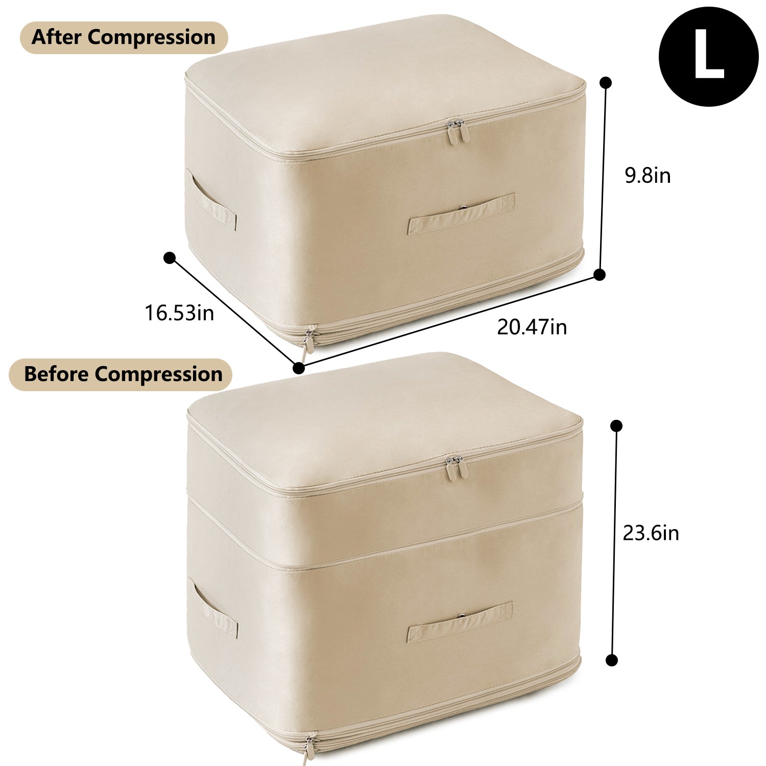 1Pc Foldable Storage Bag For Comforter Quilt Blanket Clothes Pillows Beddings With Dual Zippers