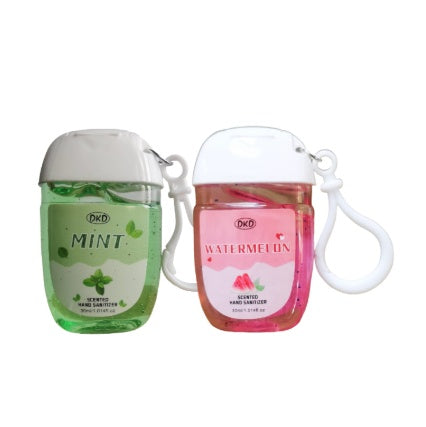 DKD 2pack 1.014fl.oz Hand Sanitizer With Hook Mint Watermelon Scented Cleaning Wash-free For Home Travel Outdoor
