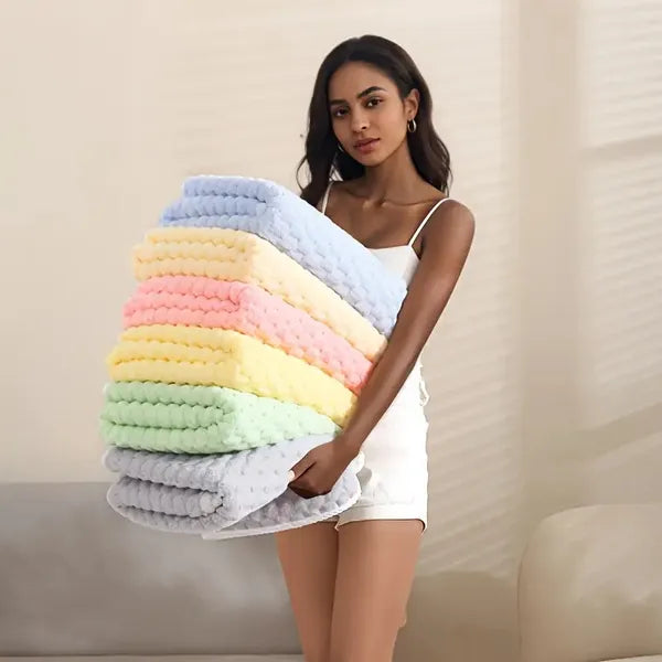 Waffle Ultra-soft Bath Towel 4/1pc, Super Absorbent And Quick-drying Adult Ultra-fine Fiber Towel, Quick-drying Textured Towel, Soft Spa And Fitness Travel Towel, Durable, Suitable For Daily Use