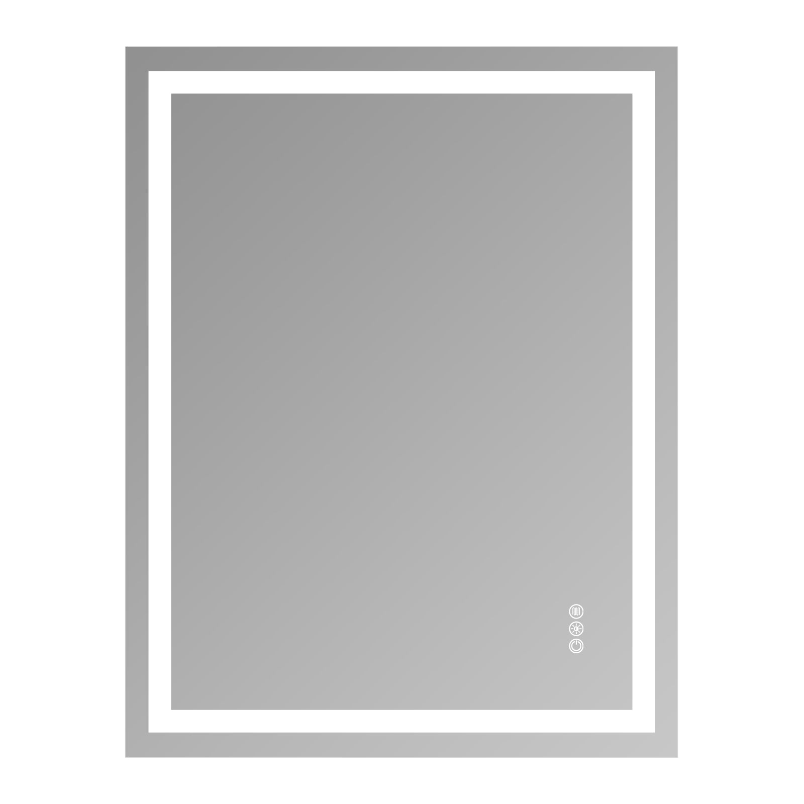 Frameless Tempered Glass With Dual LED Light Strips For Front And Rear Illumination