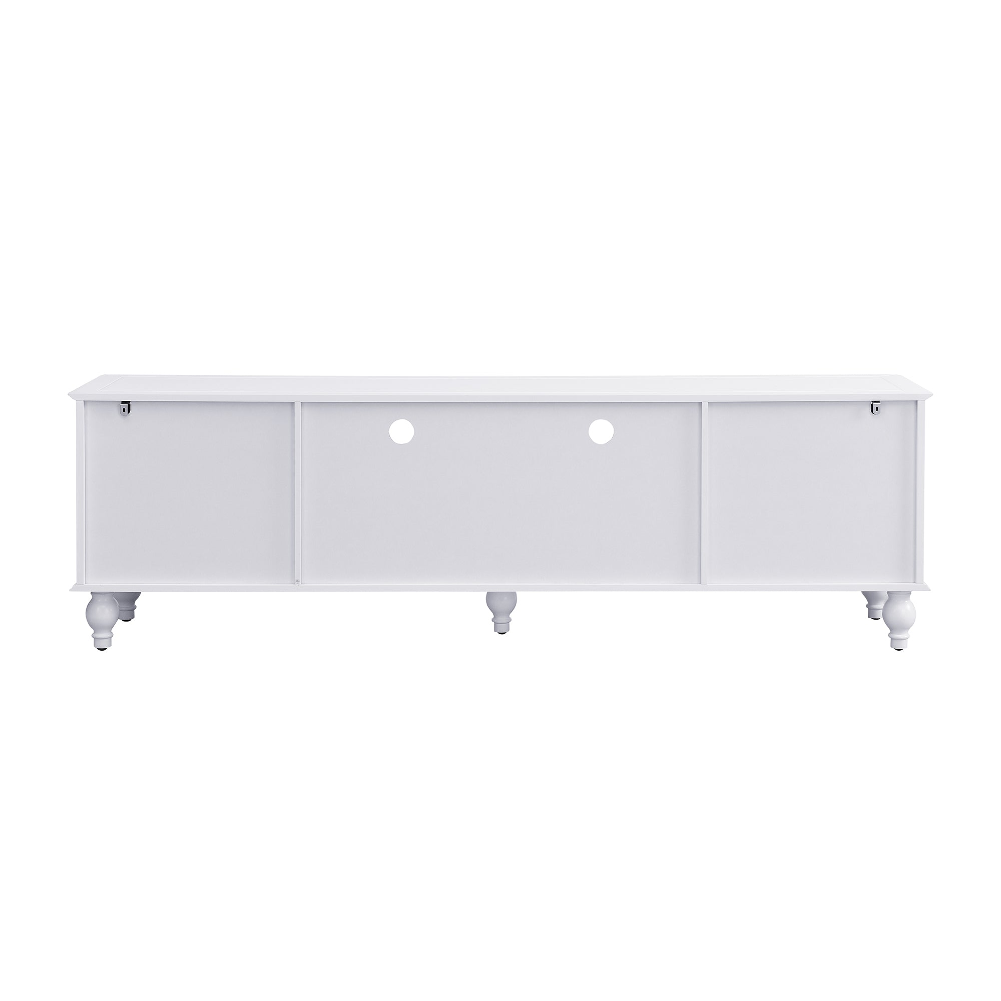 VIBE HAUS 70.9 Modern TV Stand For TVs Up To 80 Inches, Entertainment Center With Open Compartment, TV Storage Cabinet With 2 Drawers, 2 Cabinets And 5 Solid Legs For Living Room