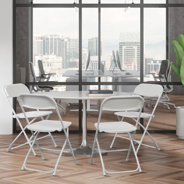 [Replace D0102HGSL87] 10pcs Injection Molding Classic Garden Plastic Folding Chair White