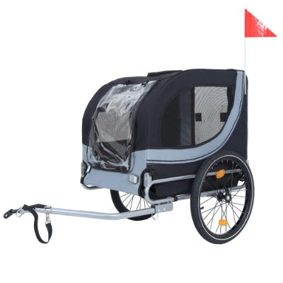 Large Folding Bike Trailer For Dogs  120LB Capacity All-Terrain Pet Carrier, Durable Steel Frame For Cycling, Jogging, Camping  Outdoor Adventures