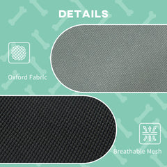 Elevated Dog Bed with Removable Canopy, Outdoor Dog Cot with UV Protection Canopy Shade, 24 inch Pet Bed for Camping, Gray