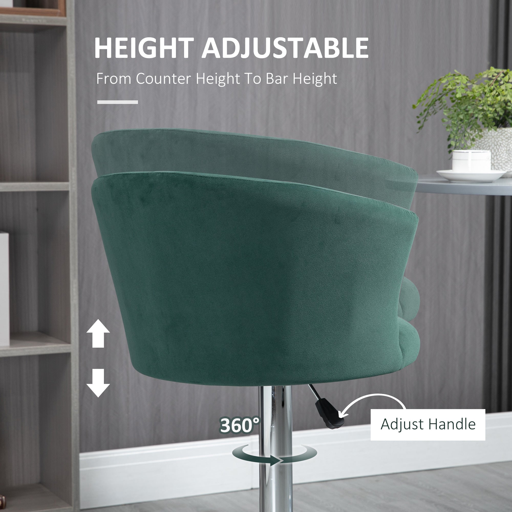 Adjustable Bar Stools Set of 2