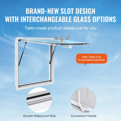 36"L X 36"W Concession Stand Serving Window Food Truck Service Awning