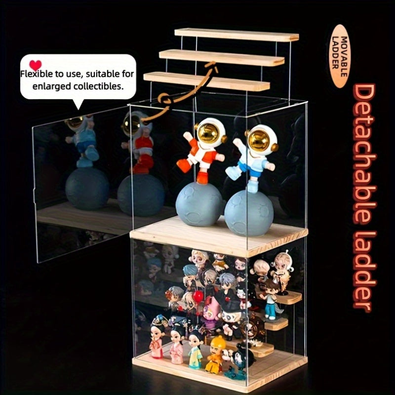 The Ins-style Blind Box Storage Box Uses Food-grade Material, With Adjustable Partitions And Transparent Display Design