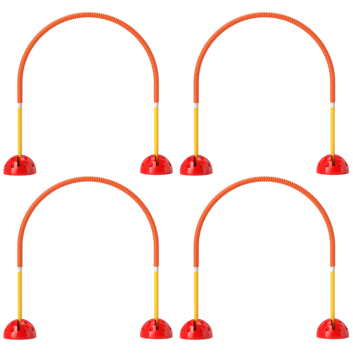 4 Piece Dog Agility Equipment W 4 Adjustable Width Doors, Carry Bag, Easy Assemble & Portable, Orange