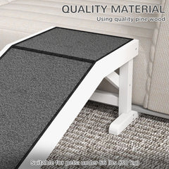 49" Pet Ramp for Dogs & Cats with Non-Slip Carpet, White