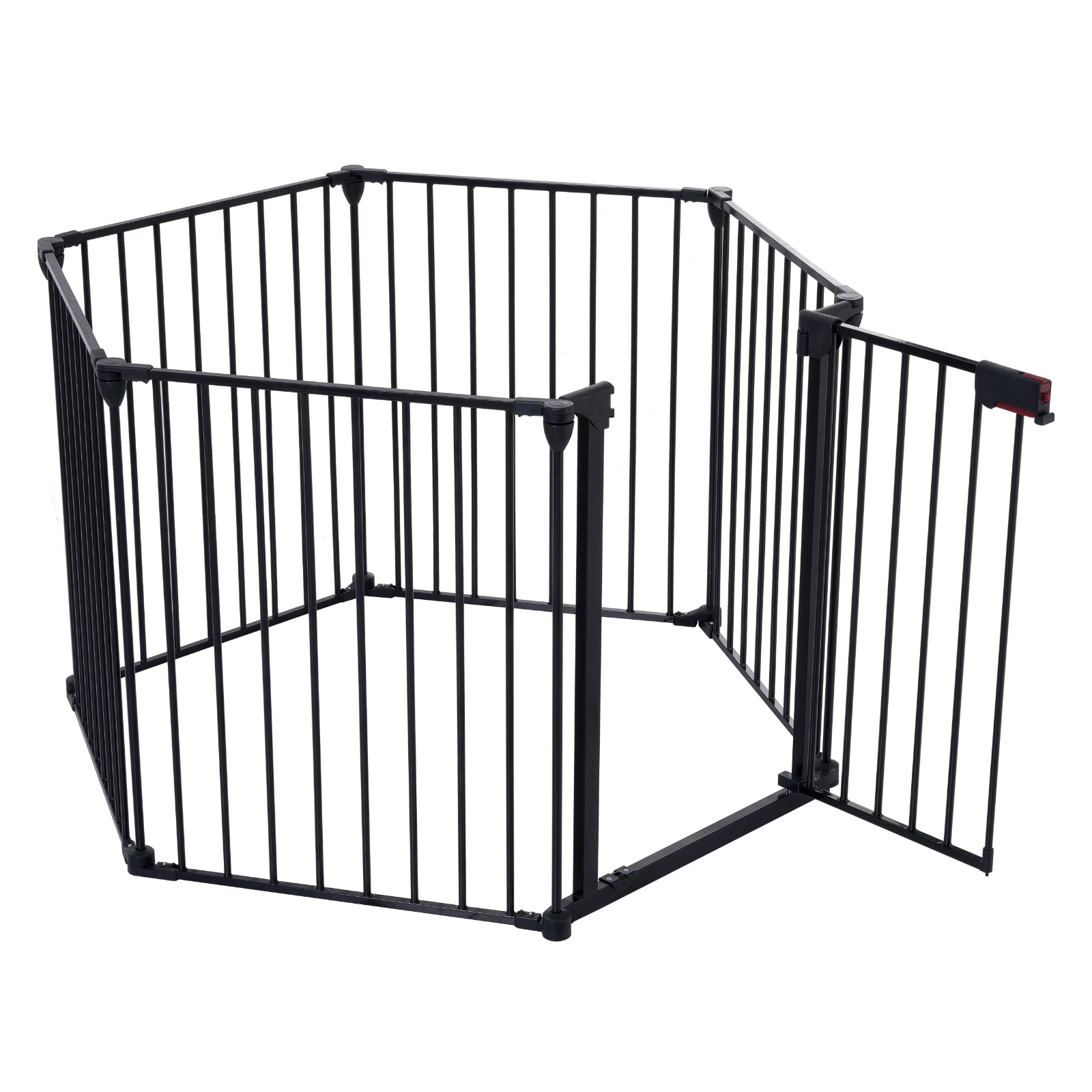 150 Adjustable Safety Gate 6 Panels Play Yard Metal Doorways Fireplace Fence Christmas Tree Fence G