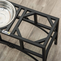 Double Stainless Steel Heavy Duty Dog Food Bowl Elevated Pet Feeding Station