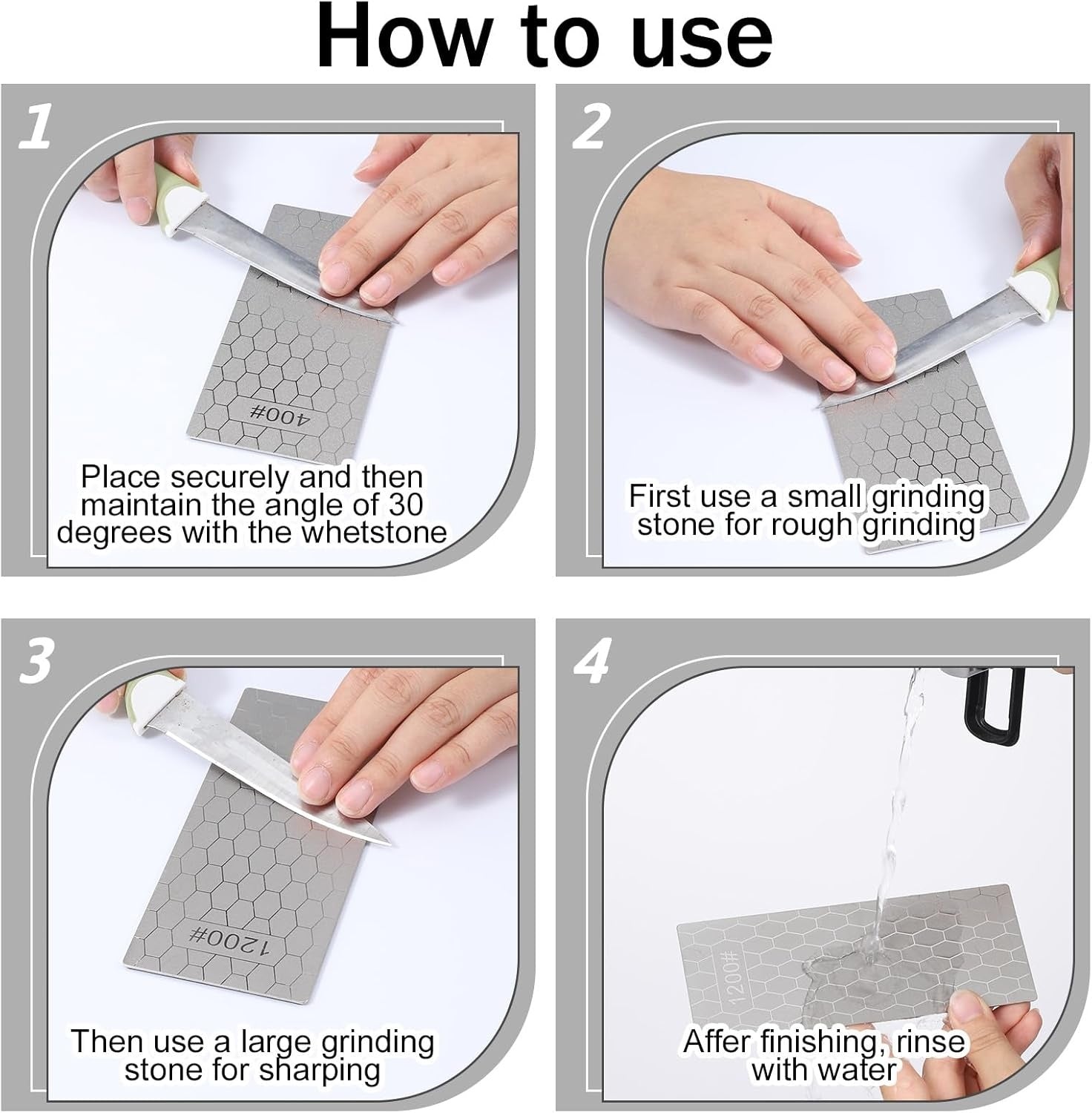 5 Pcs Diamond Sharpening Stone Set With Non-slip Base Knife Sharpening Stone 200,400,600,1000,2000 Grit Sharpener Diamond Lapping Plate For Chisels, Plane Irons, Knives, Blades
