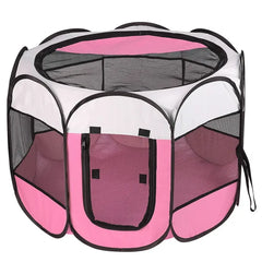 Portable Foldable Pet Playpen Exercise Pen Kennel Removable Zipper Top And Bottom Water Resistant Indoor Outdoor Use For Dogs Cats Other Pets
