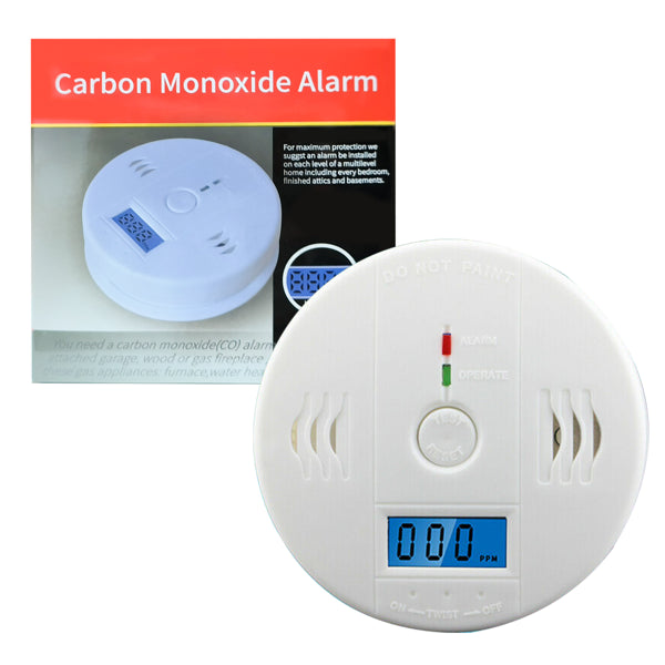 (4 Pack)LCD Display CO Carbon Monoxide Gas Detector Device Home Safety Alarm Detector (Logistics Only For USPS.TK/TMEU Only For Self-pickup)