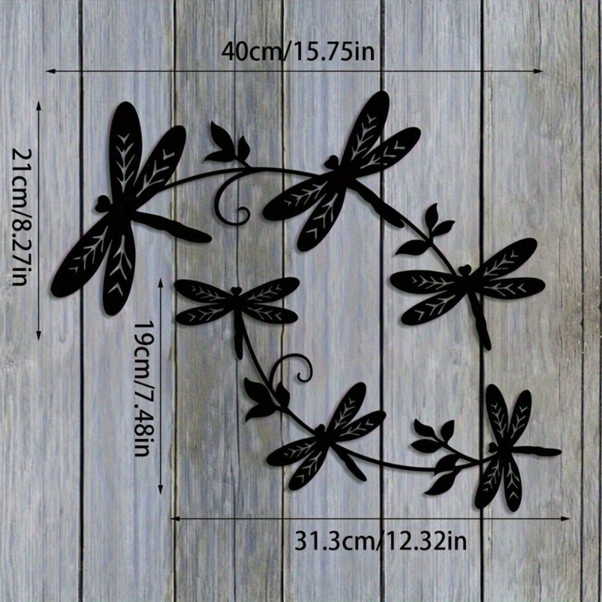 Elegant Dragonfly Wall Art Decor Set - 2-Piece Metal Sculpture For Indoor