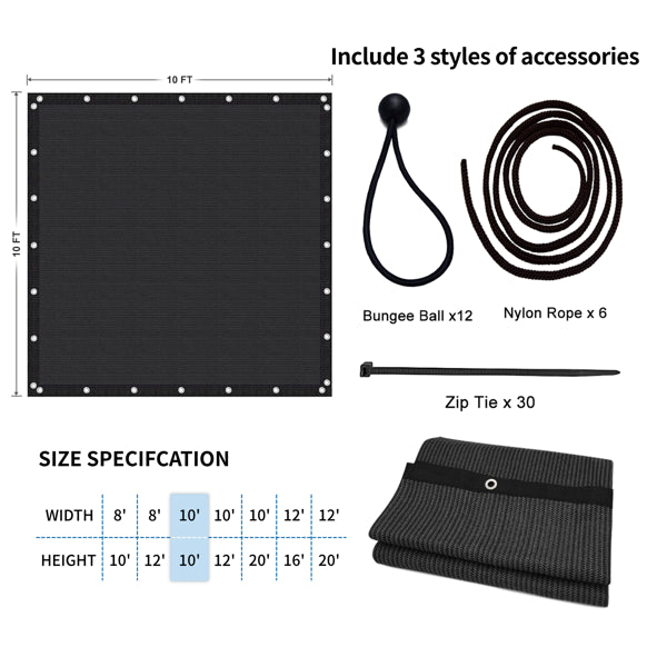 3'X6' Wheat HDPE Sun Shade Cloth