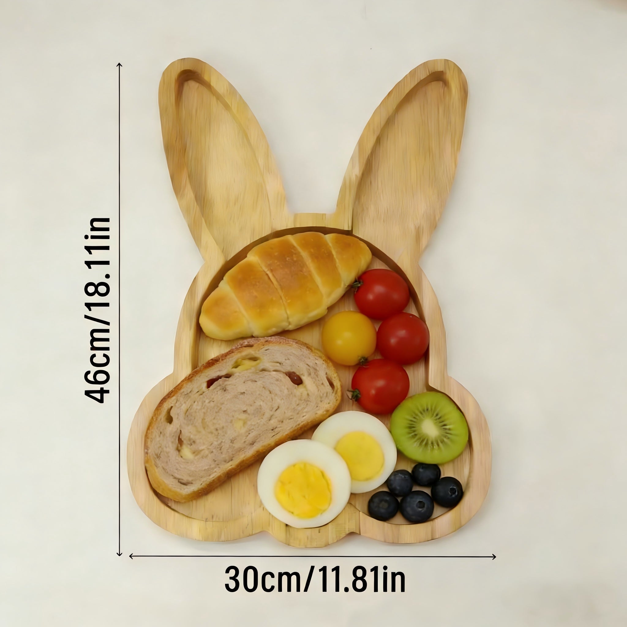 Creative Unvarnished Wooden Cartoon Christmas Tray For Home Desktop