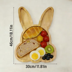 Creative Unvarnished Wooden Cartoon Christmas Tray For Home Desktop