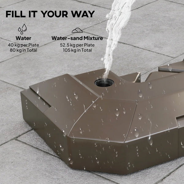2 Pcs Outdoor Umbrella Base