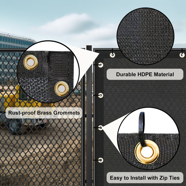 5'X50' Black HDPE Fence