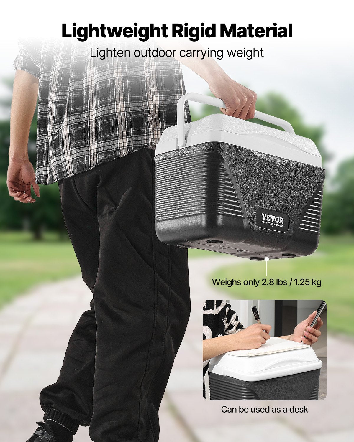 Portable Cooler 8.5 QT Insulated Hard Cooler 12 Can Capacity With Handles