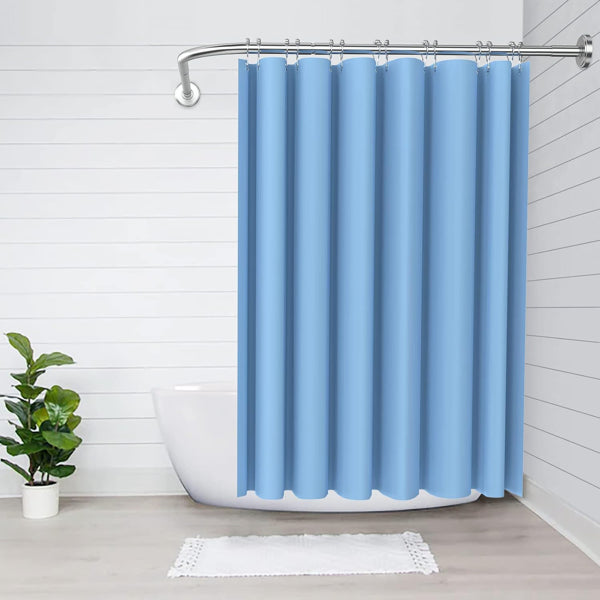 Curved Shower Rod L - Shaped Stainless Steel, Adjustable Stretchable Shower Curtain Rod For Bathroom, Rust - Resistant Expandable Rod With Extra Shower Space, Easy Installation