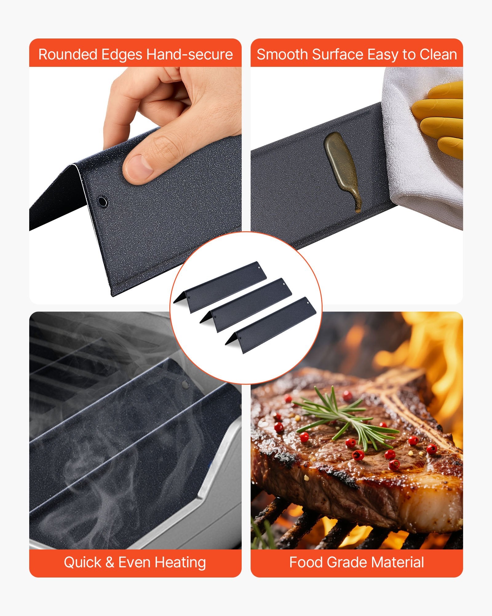 15 In Flavorizer Bars Steel Grill Replacement For Weber Spirit I II 200 Series