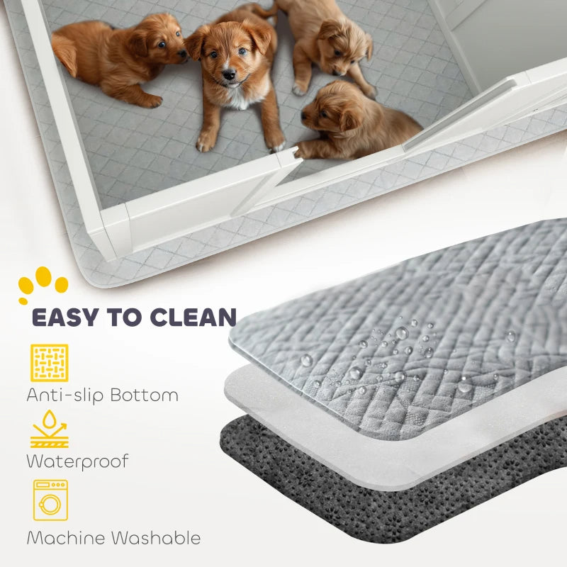 Double Room Design Whelping Box For Dogs With Whelping Pad