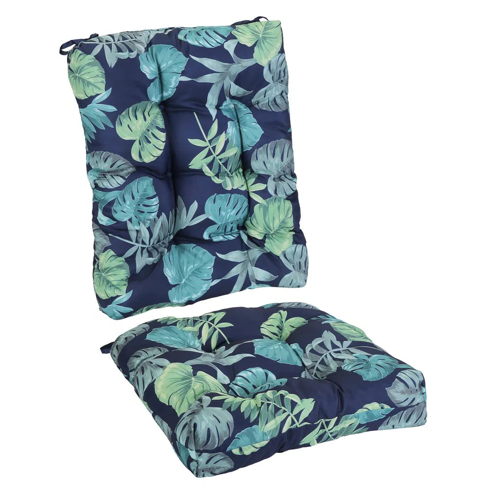 Waterproof Rocking Chair Cushion Upper And Lower Back And Seat Sets With Non-Slip Ties Oxford Cloth Surface Polyester Filling Comfortable For Indoor Home Office Car