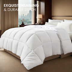 2-Pack Large White Plaid Duvet Inserts. Soft And Comfortable With Skin-friendly Warmth. Suitable For All Seasons - Ideal As A Winter Quilt Or For Spring/autumn Use. Perfect For Premium Homes And Luxur