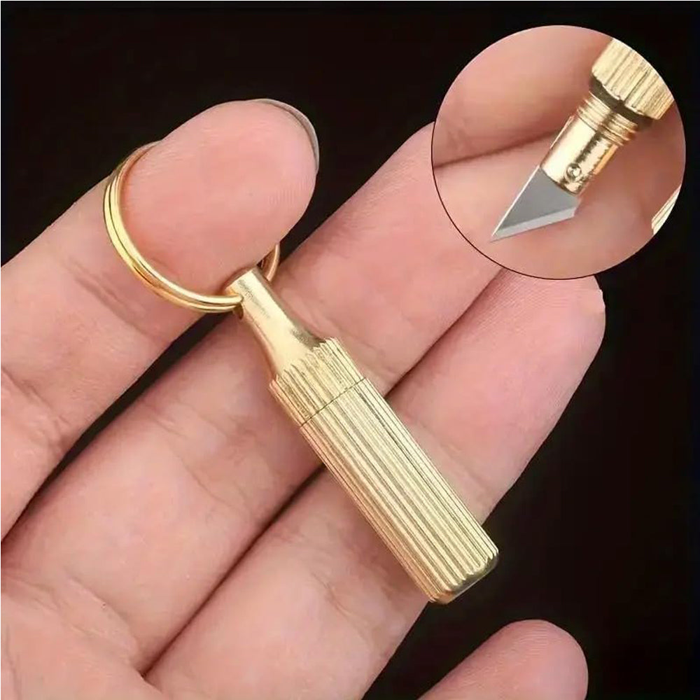 2PCS Stainless Steel Mini Pocket Knife - Leaf-Shaped Portable Capsule Knife With Keychain, Handcrafted Wooden Handle For Outdoor Camping, Fishing & Daily Use