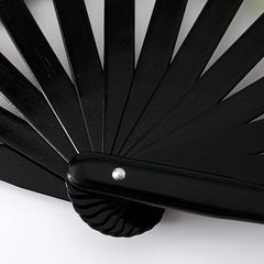 Folding Fan UV Glow Rave Bamboo Hand Fan Carnival Decoration Dancing Party Wedding Night Club Concert Tai Chi Kung Fu Large Polka Dots