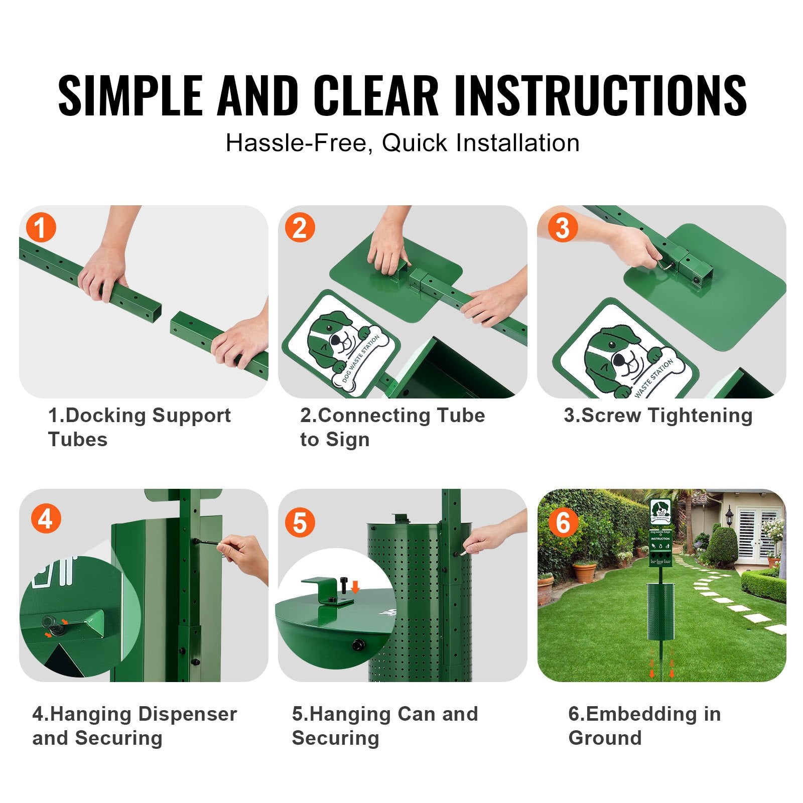 Dog Waste Station 11.5 Gallons Outdoor Dog Poop Station With 600 Bags