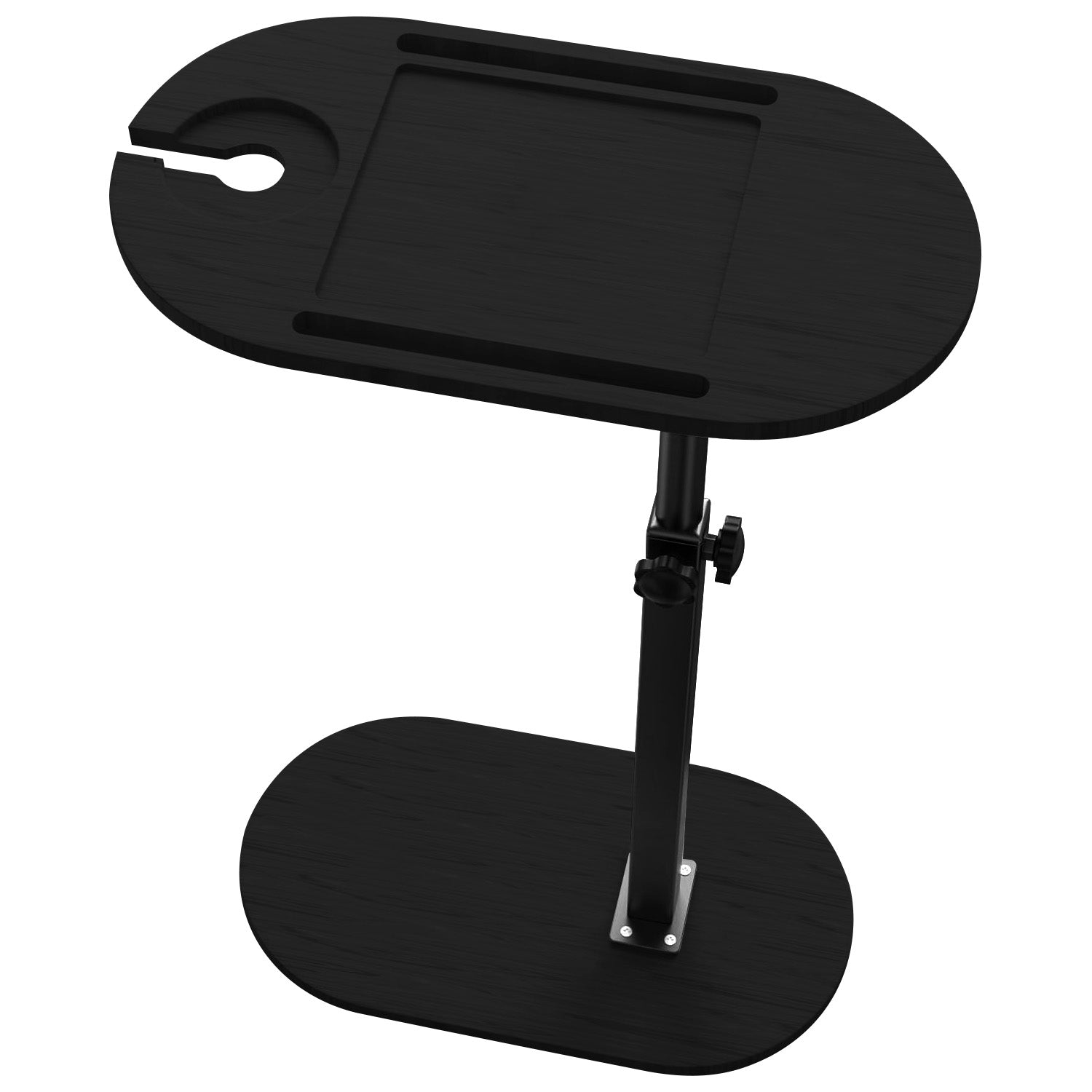 1Pc C-Shaped Bathtub Tray Table With Adjustable Height 360Degree Rotatable Desktop Freestanding Bath Caddy Against Wall Couch Bed Sofa Side Table