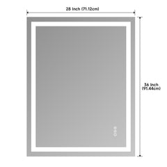 Frameless Tempered Glass With Dual LED Light Strips For Front And Rear Illumination