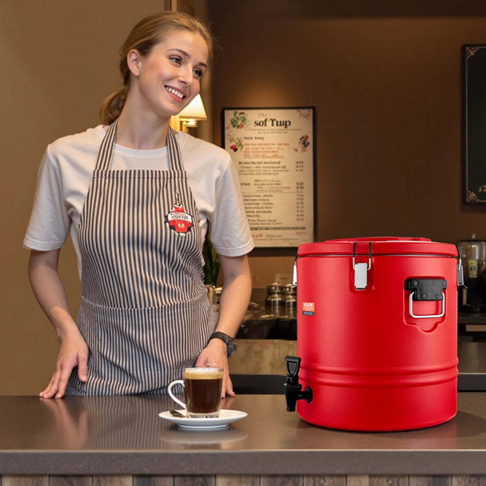 Insulated Beverage Dispenser For Hot And Cold Drinks 8 Gal/30L Cooler Jug