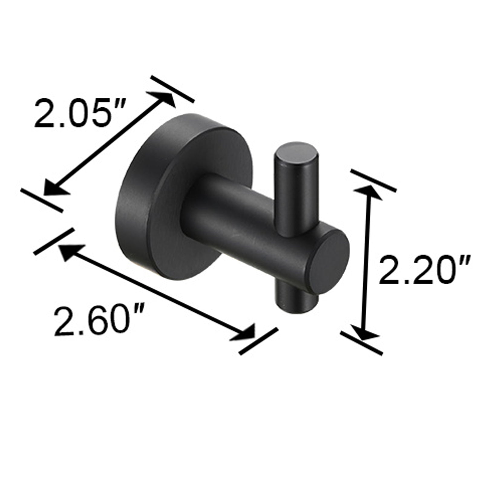 Round Base Wall Hook With Screws  Matte Black Hook, 4-piece Set, Suitable For Entry-level Shoe Cabinets, Wardrobes, Bathrooms, Bedrooms, Furniture Hardware, Cannot Be Shipped On Weekends