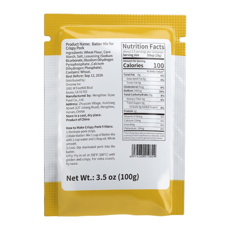 3pc Crispy Pork Coating Mix - Elevate The Flavor Of Chicken, Pork, Seafood, Cheese, And Vegetable Dishes