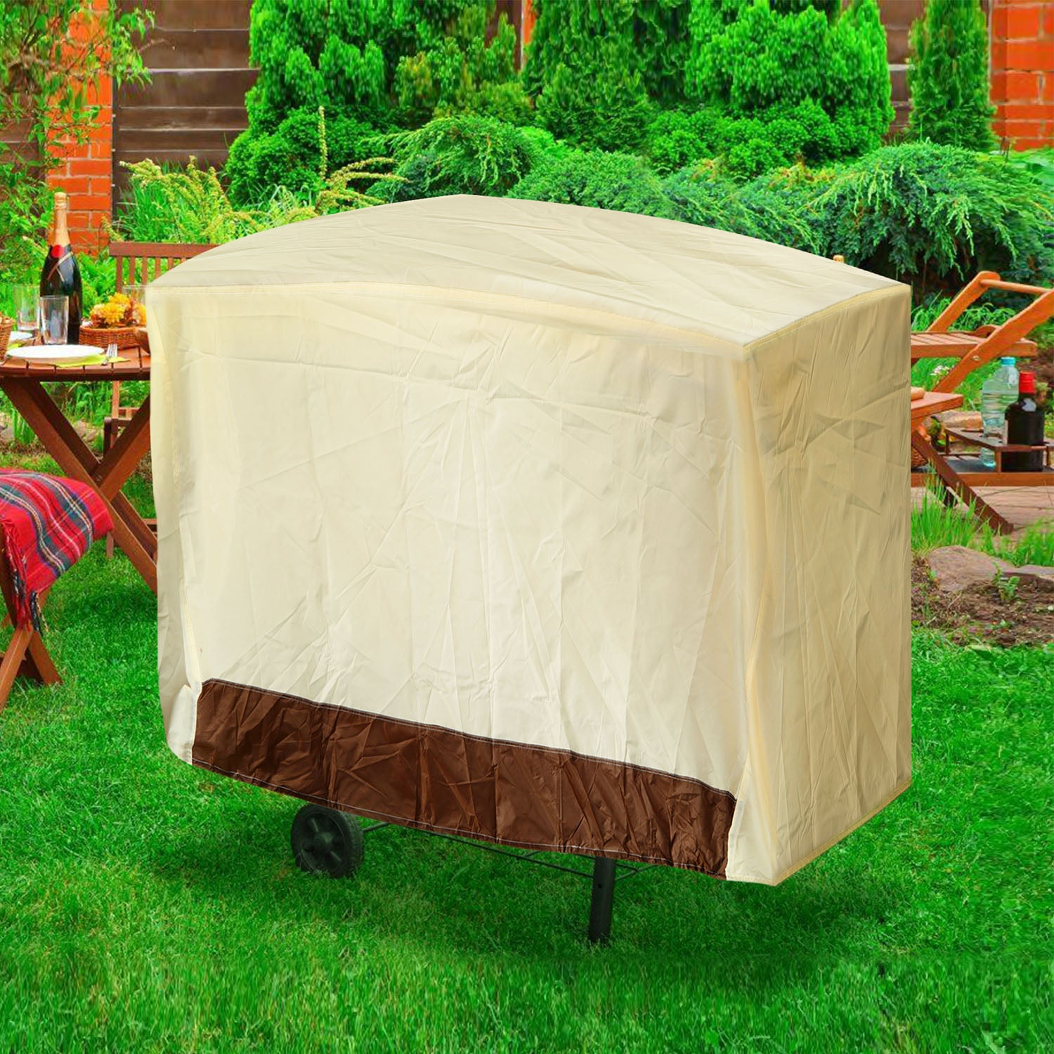 1Pc 70Inch Or 64Inch 210D Waterproof Outdoor BBQ Grill Cover Windproof Dustproof Patio Gas Grill Oven Protector Oxford Cloth Garden