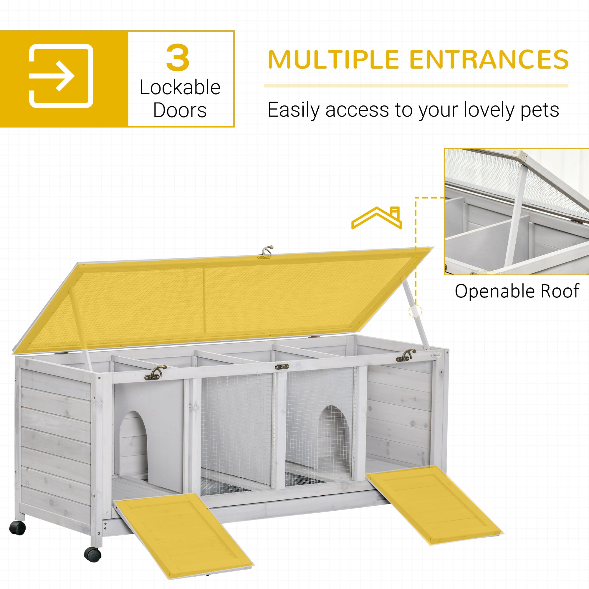 Rabbit Hutch with Wheels