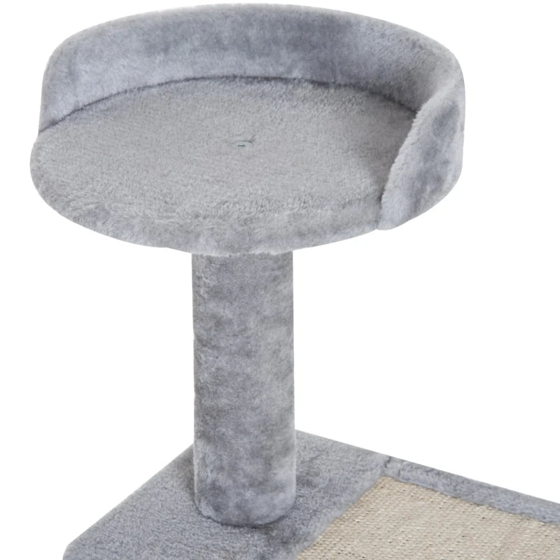 5-Level Revolving Stair Cat Tree Scratcher Climbing Activity Tower With Play Center And Resting Perch - Gray